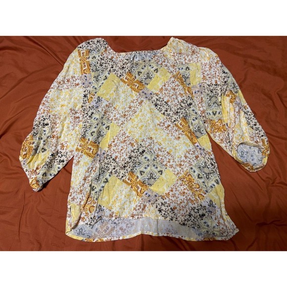 Matilda Jane Good Hart Womens Rockport Blouse Size XS X- Small Sleeve Flowers - Picture 1 of 5